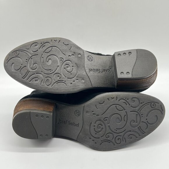 Josef Seibel 37 EU 6 - 6.5 US Daphne 44 Black‎ Suede Leather Ankle Boots Shoes - Picture 9 of 14